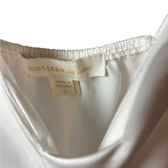 Monteau Ivory Satin Cami Top Size S - Picture 2 of 3